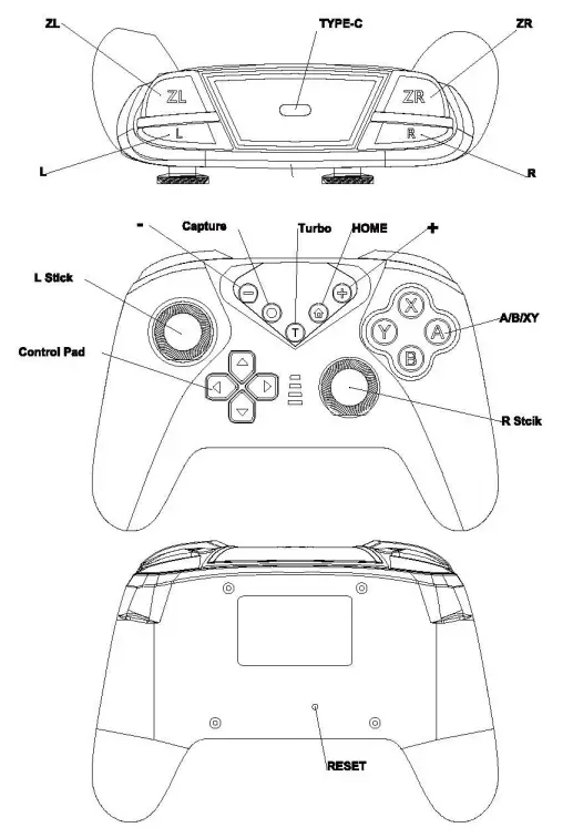 NYXI Switch Pro Controller for Nintendo Switch