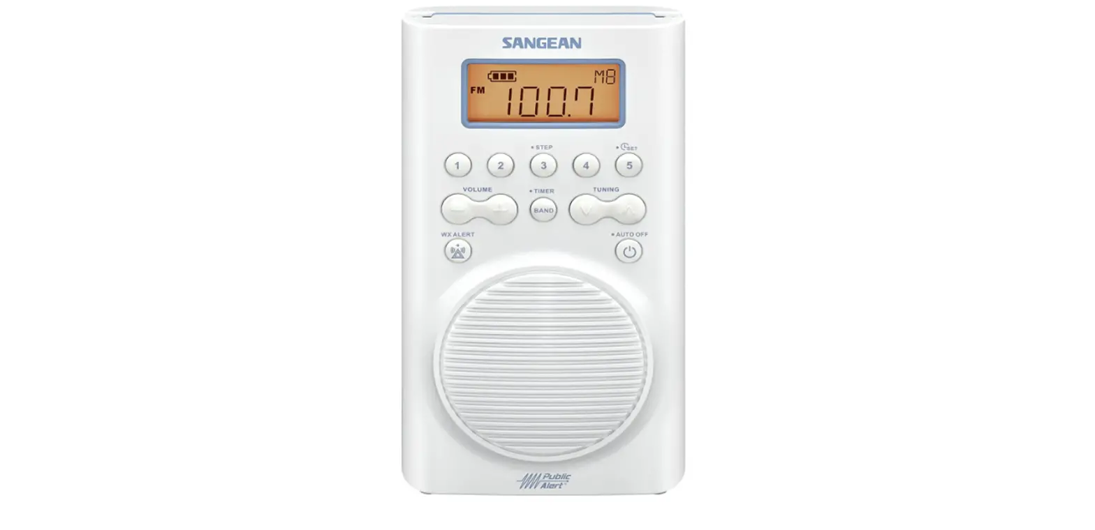 Sangean H205 Am/fm Weather Alert Waterproof Shower Radio-complete Features/user Manual