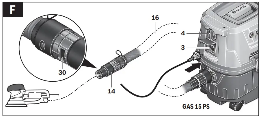 BOSCH GAS 15 Wet or Dry Extractor 13