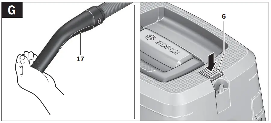 BOSCH GAS 15 Wet or Dry Extractor 14