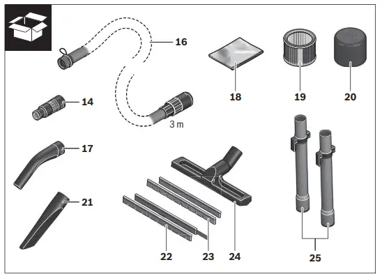 BOSCH GAS 15 Wet or Dry Extractor 3