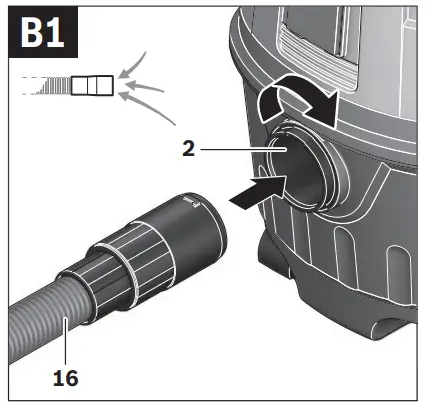 BOSCH GAS 15 Wet or Dry Extractor 5