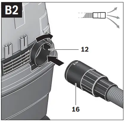 BOSCH GAS 15 Wet or Dry Extractor 6