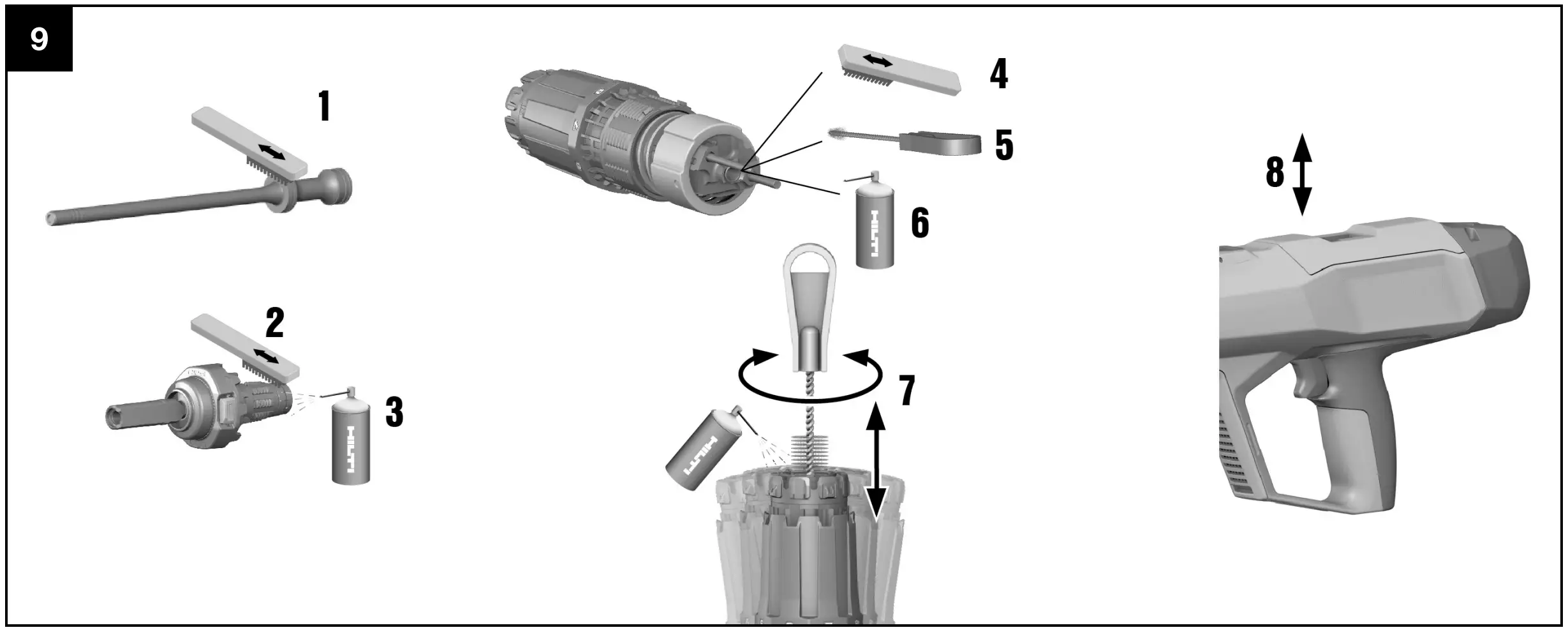 Cleaning and Oiling Fastening Tool