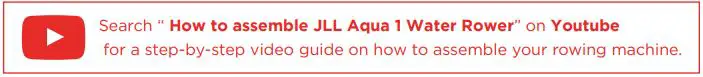 JLL AQUA 1 Water Rower Instruction Manual