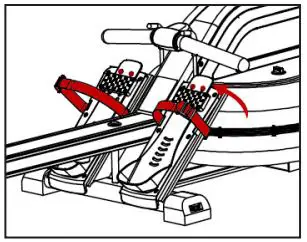 JLL AQUA 1 Water Rower Instruction Manual - ADJUSTING THE PEDALS