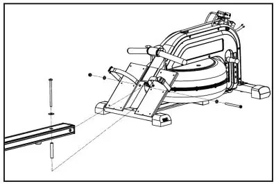 JLL AQUA 1 Water Rower Instruction Manual - Attach the slideway