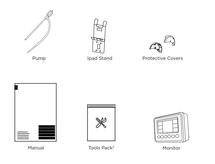 JLL AQUA 1 Water Rower Instruction Manual - BOX CONTENTS