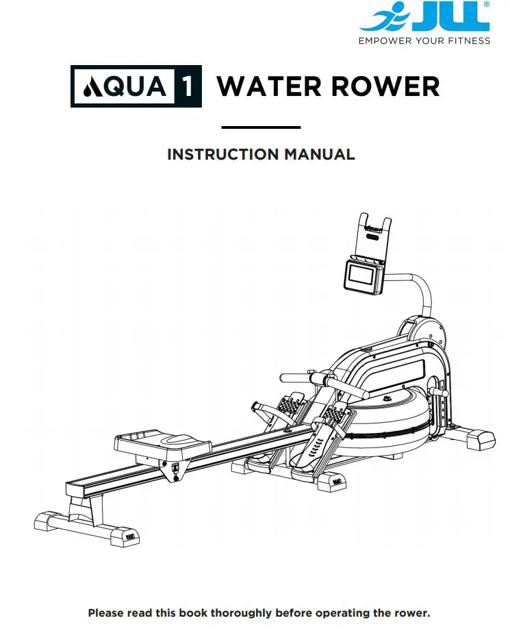 JLL AQUA 1 Water Rower Instruction Manual