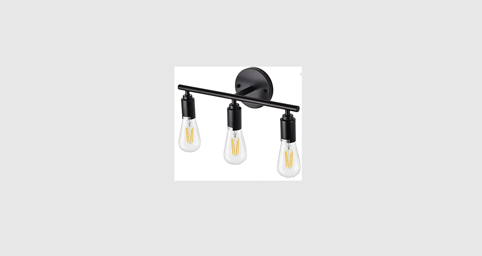 Wishstern ‎sj-va-3 3-light Matte Black Bathroom Vanity Light Instruction Manual