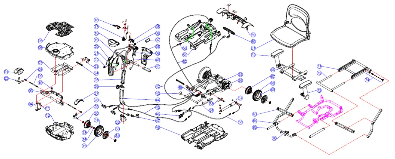 EV RIDER S11DL TeQno Folding Mobility Scooter - Fig 12