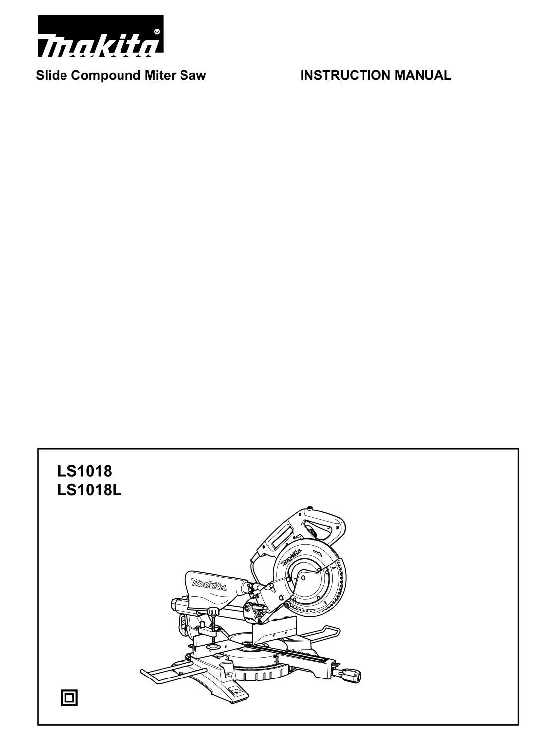 makita LS1018L Slide Compound Miter Saw Instruction Manual