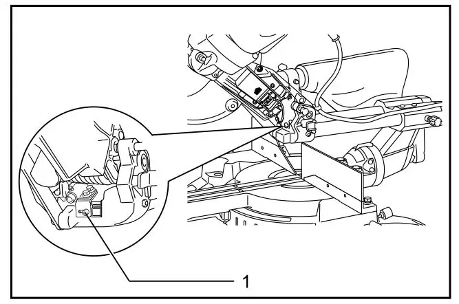 makita LS1018L Slide Compound Miter Saw - To turn on the laser beam