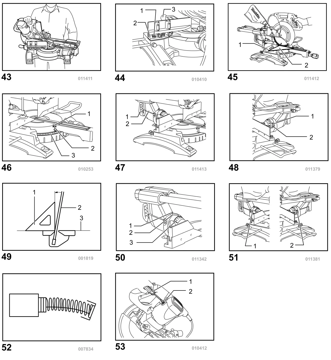 makita LS1018L Slide Compound Miter Saw - figure 43-53