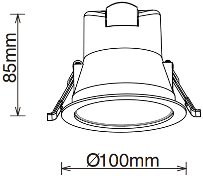 MARTEC Lighting TLRD3459WD 9W Tricolour LED Downlight Matt - FIG 1