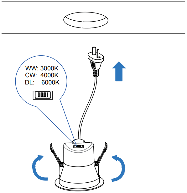 MARTEC Lighting TLRD3459WD 9W Tricolour LED Downlight Matt - FIG 5