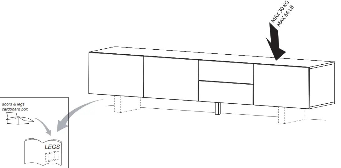 OTTO MBA06 Diventa Lowboard 165cm