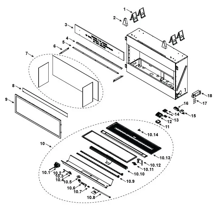 MONESSEN AVFLST48NIP Artisan Vent Free Linear Fireplace 1