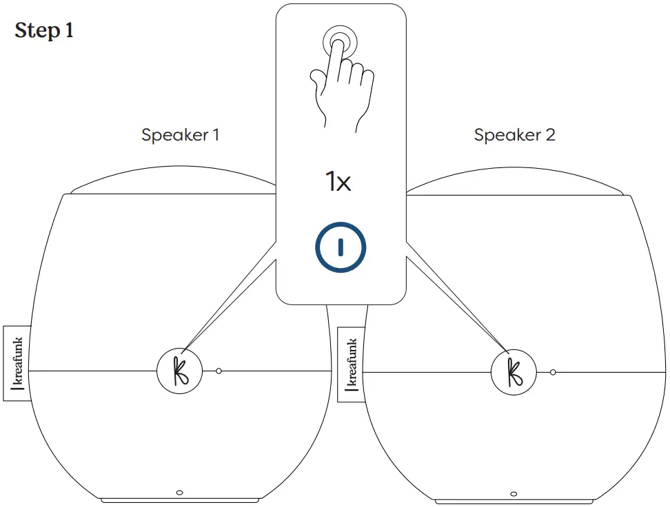 KREAFUNK aJAZZ Bluetooth Speaker - Stereo play TWS 1