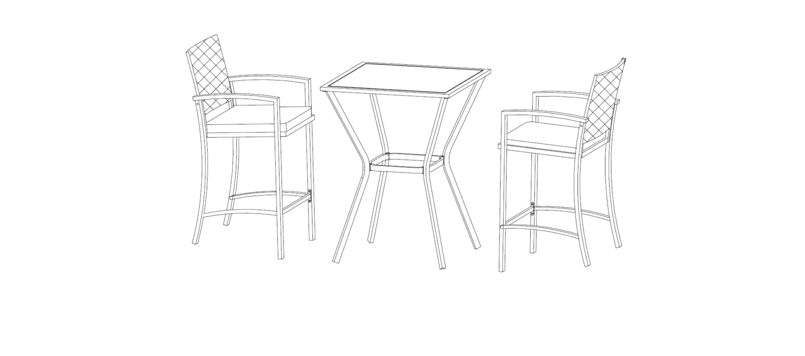 Tdc Usa Inc 22502 3 Piece Wicker Bar Set Instruction Manual Tdc Usa Inc 22502 3 Piece Wicker Bar Set Instruction Manual