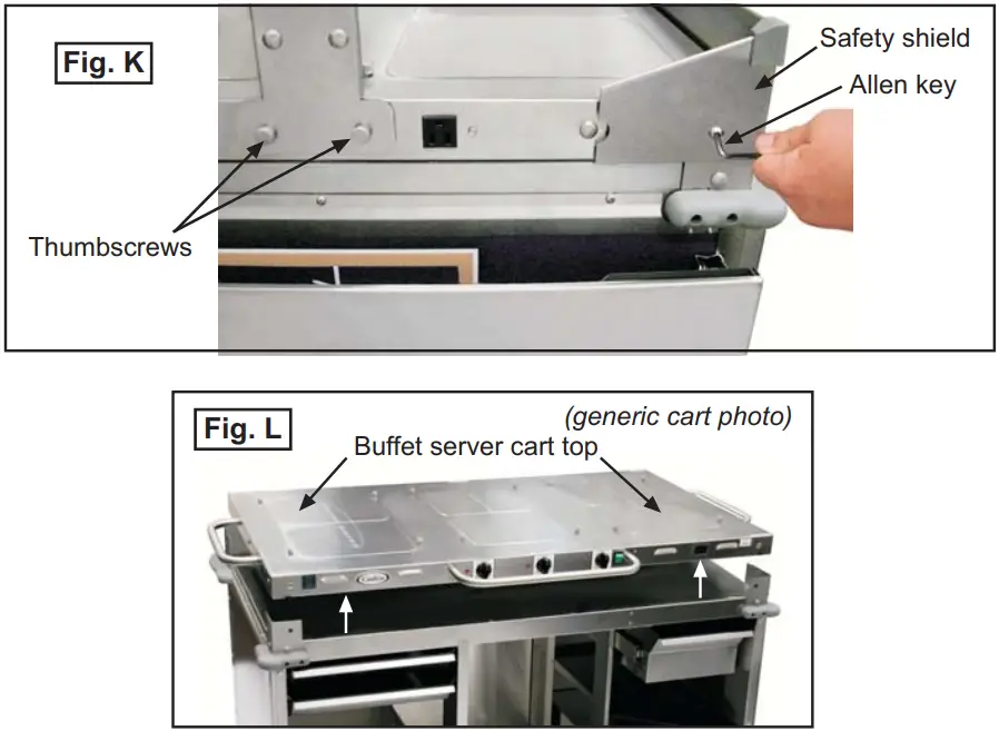 Cadco CBC GG 2 L3 Heated Buffet Cart - FIG 8