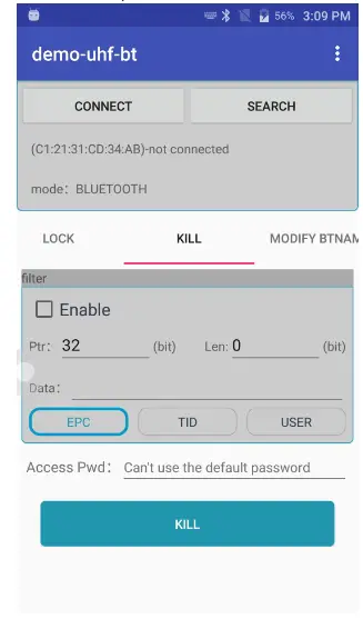 DIGITELLA SR7 UHF Mobile Terminal - password 1.