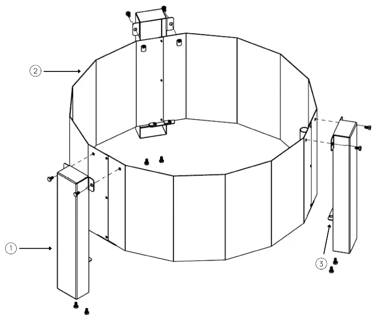 FIREGEAR LUME-MS2SR LUME Freestanding Smoke-less Fire Pit - How to Install the Legs