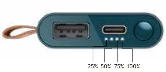 FRESH N REBEL 2PB3000 Powerbank 3000 mAh Instructions - LED