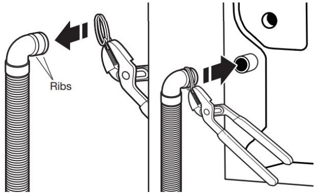 Washing Machines W11355369A Front Load Washer -Connect Drain Hose