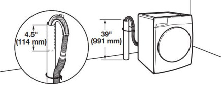 Washing Machines W11355369A Front Load Washer -Floor standpipe drain