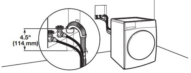 Washing Machines W11355369A Front Load Washer -Floor standpipe drain2