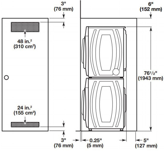 Washing Machines W11355369A Front Load Washer -Recessed area o