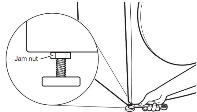 Washing Machines W11355369A Front Load Washer -Tighten leveling feet.