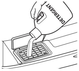 Washing Machines W11355369A Front Load Washer -containers when refilling