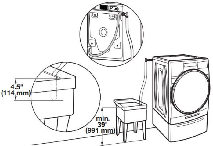 Washing Machines W11355369A Front Load Washer -drain system