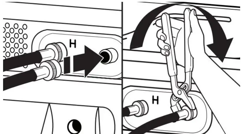 Washing Machines W11355369A Front Load Washer hoses to washer-