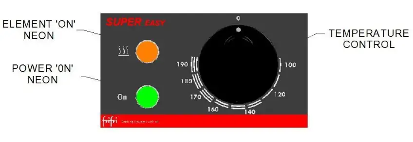 frifri 670136 Super Easy Built In Electric Built in Single Tank Fryer- Control panel