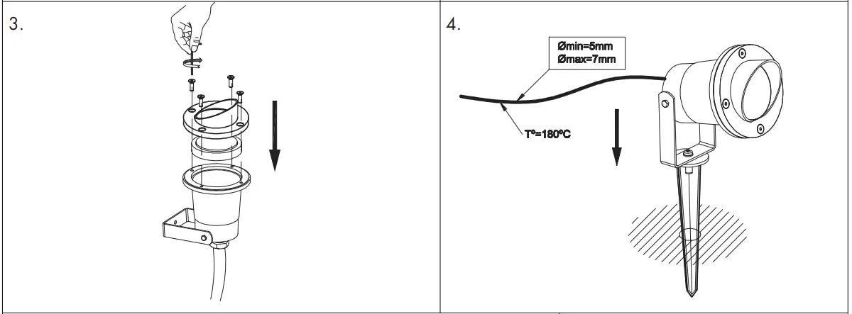 104088 Modern Rail System Spotlight Ceiling Spotlight Installation illustration