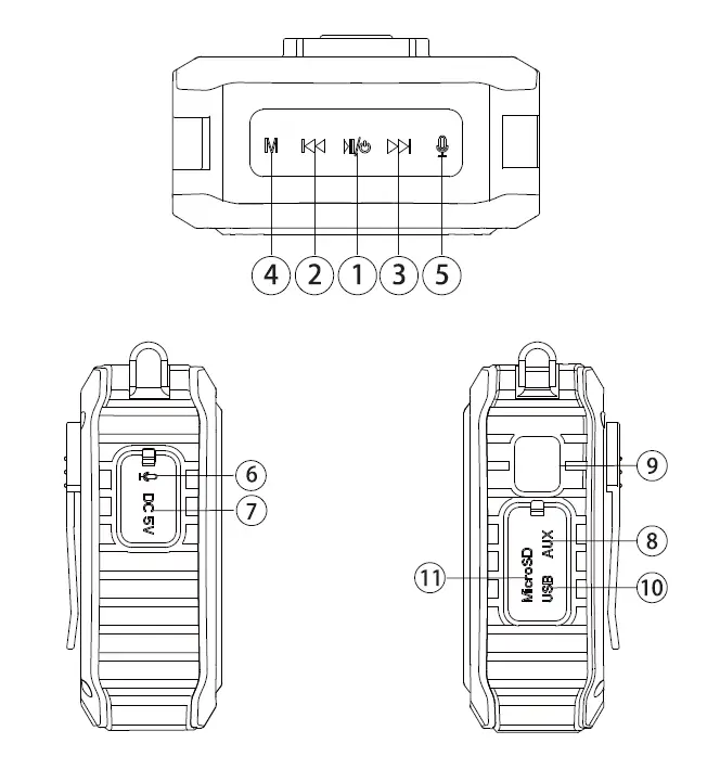 Bluetooth Voice Amplifier Microphone Speaker Waterproof (8)