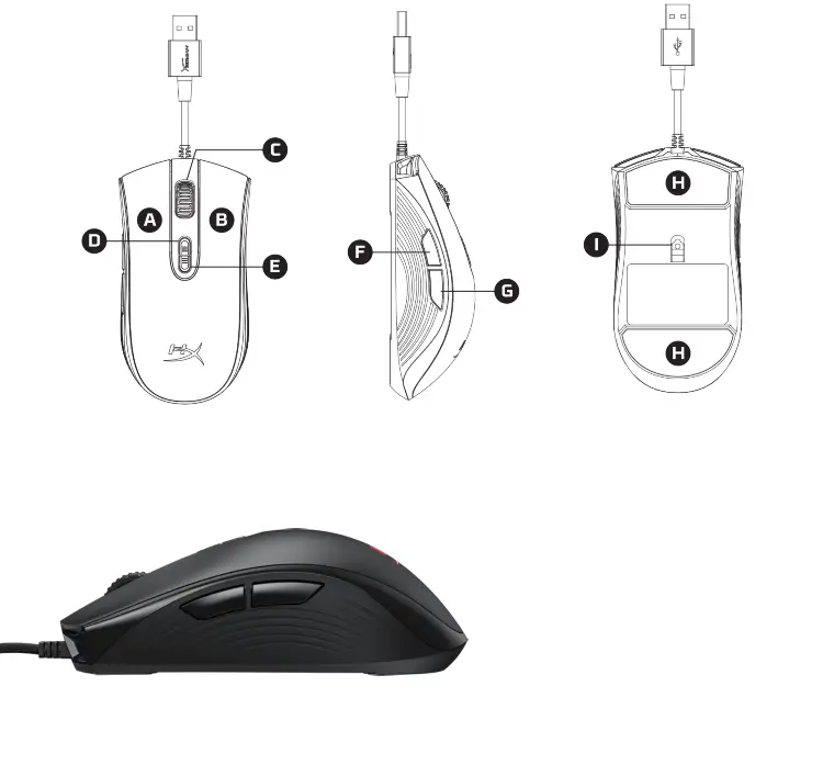 HYPERX Pulsefire Core RGB Gaming Mouse - Fig1