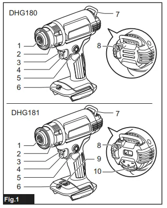 makita-DHG180-DHG181-Cordless-Heat-Gun-1
