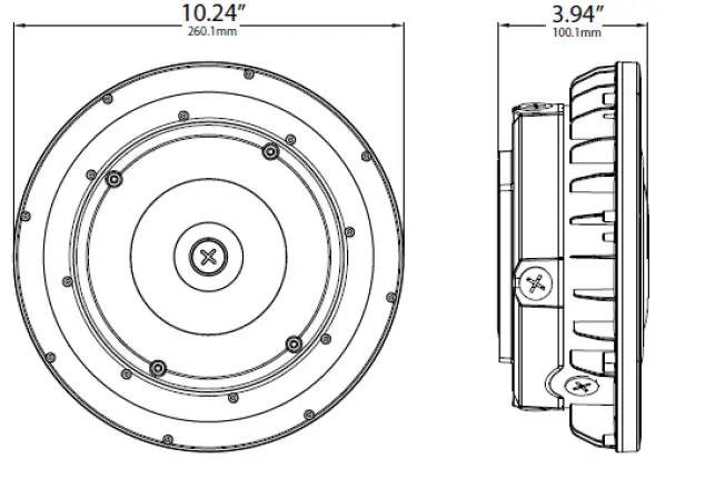 LEDone LOC-RDCP-MW LED LOC-RDCP MW MCCT Canopy Light fig 1