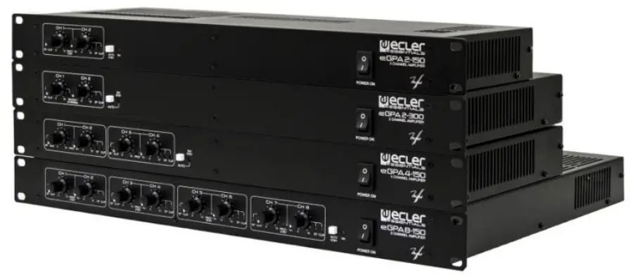 ecler eGPA Series Multichannel Low Impedance Amplifiers -