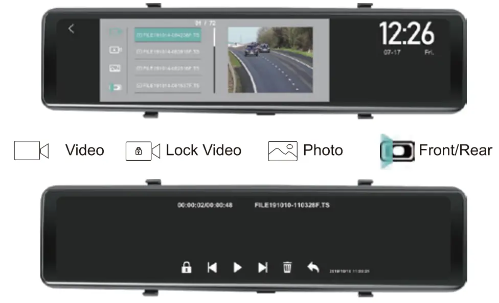 WOLFBOX G880 Mirror Dash Cam - fig 22