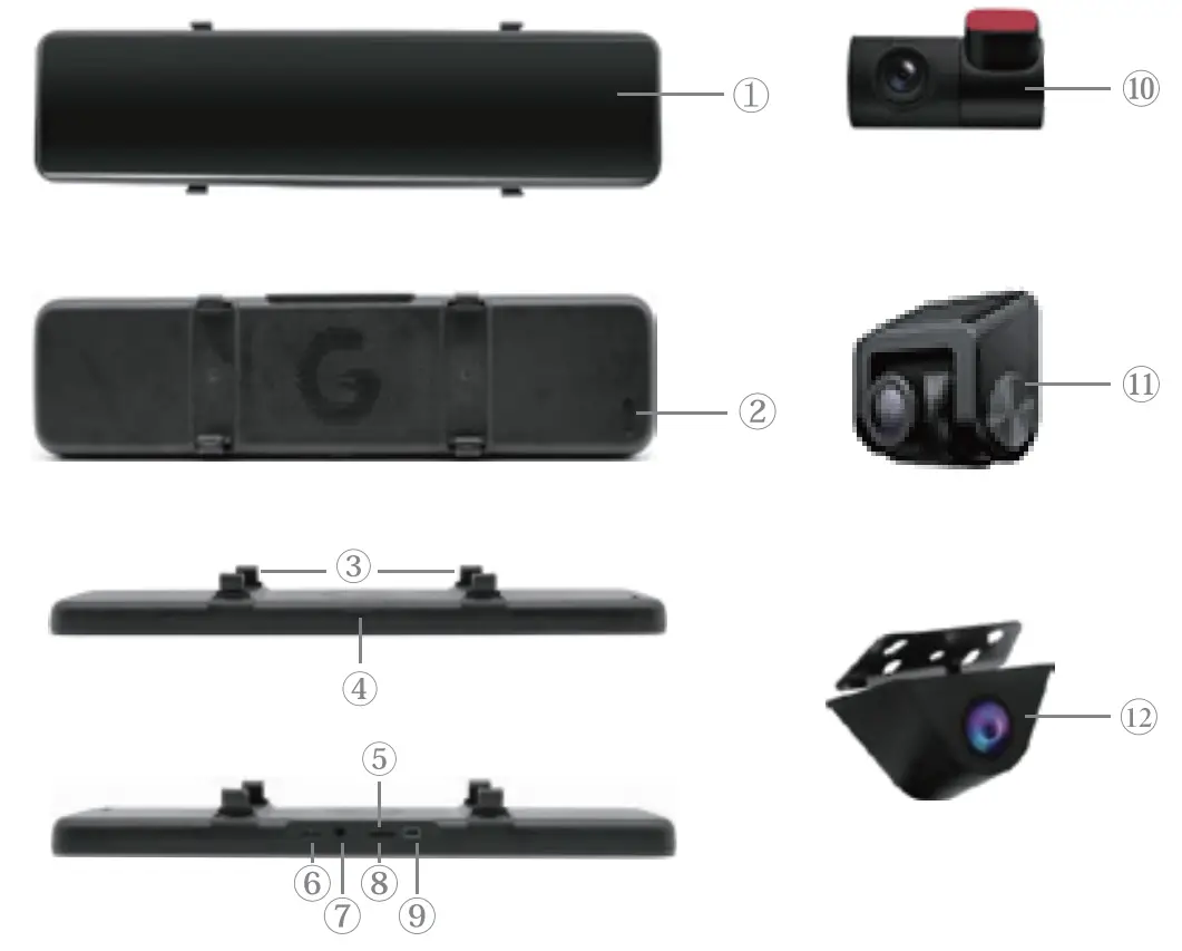 WOLFBOX G880 Mirror Dash Cam - fig12
