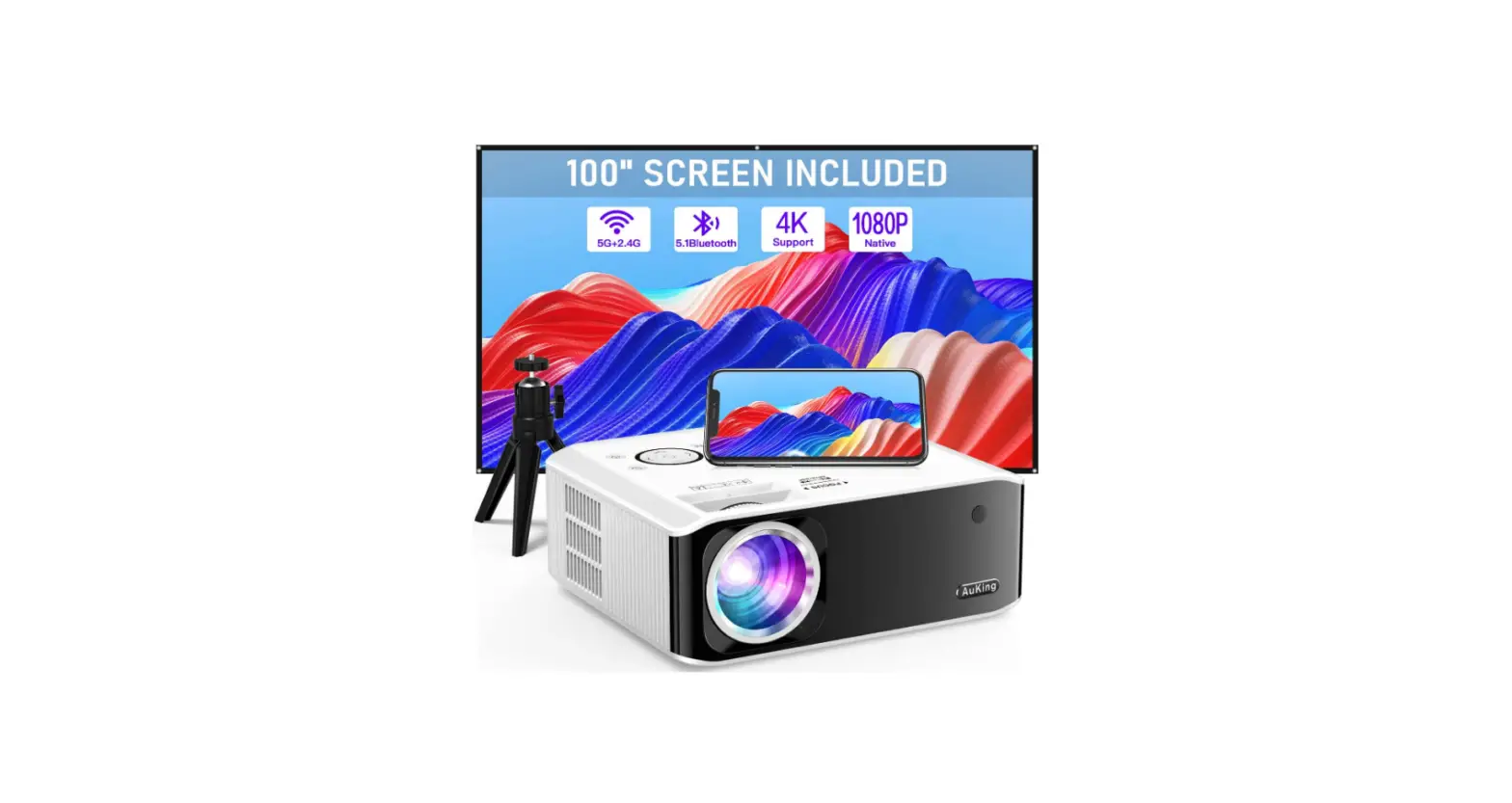 Auking V30 Projector With Wifi And Bluetooth Instruction Manual