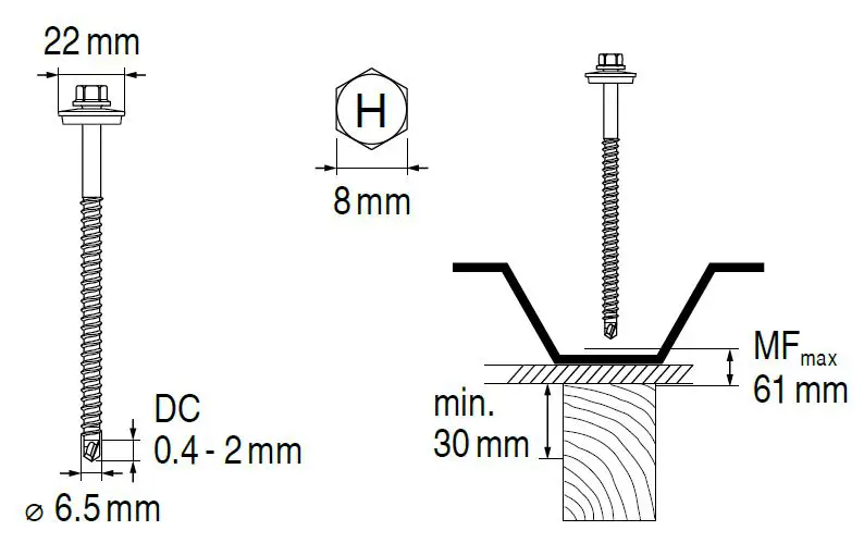 HILTI-S-MDW71C-Self-Drilling-Metal-Screws-FIG-1