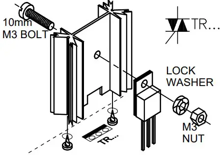 MOUNTING OF THE TRIAC