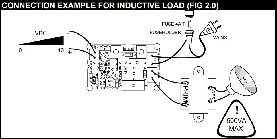 CONNECTION EXAMPLE FOR RESISTIVE LOAD