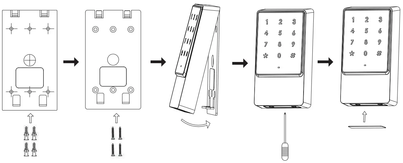 NEPTUNE NEKPWST2W Keypad Touch EM HID MF S Alone - FIGURE 1